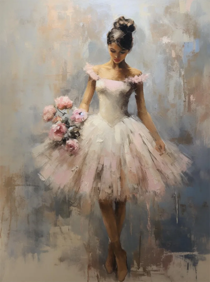 

Абстрактная картина балерины на холсте