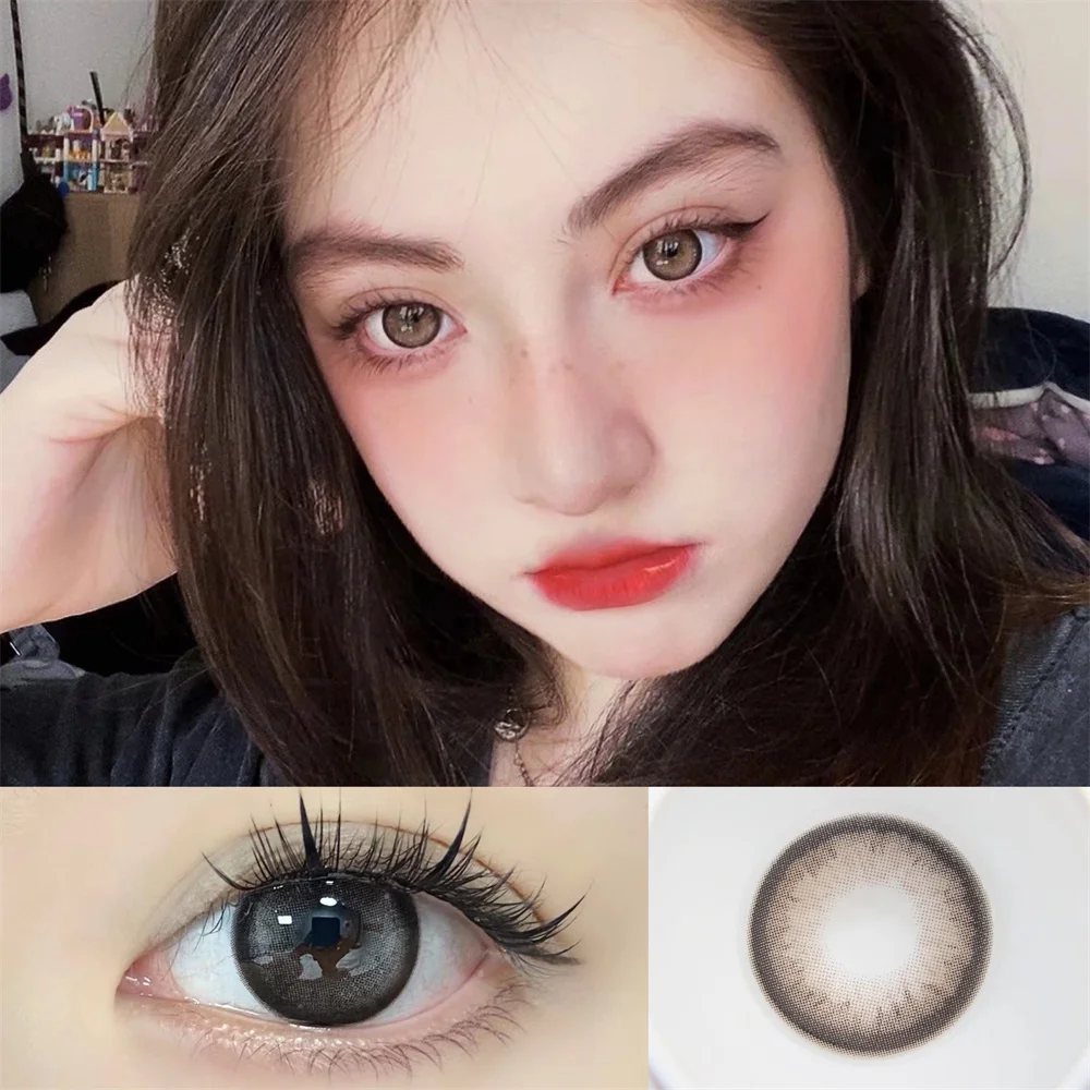 Цветные контактные линзы для глаз какао-коричневого цвета