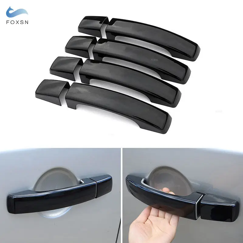 

Glossy Black 8pcs without Key Hole Exterior Door Handle Cover Trim For Land Rover Range Rover Sport Discovery 4 LR4 Freelander 2