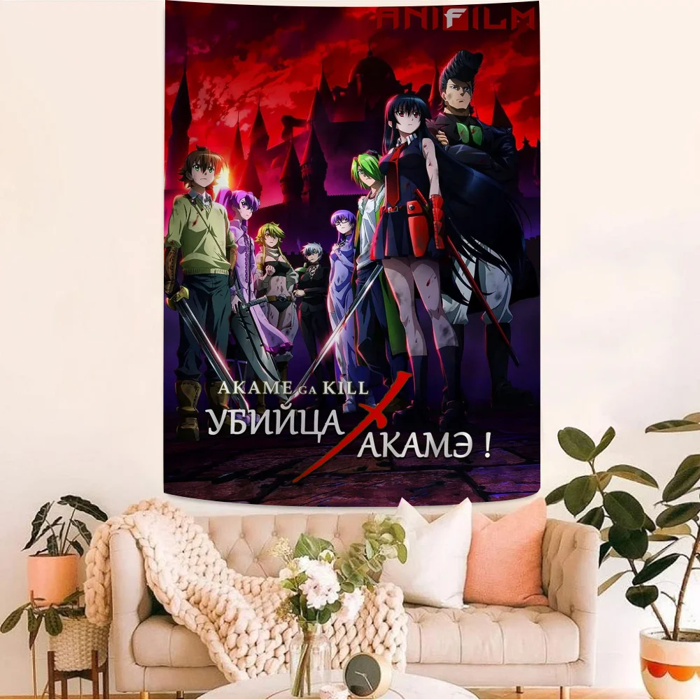 Akame Ga Kill Printed Large Wall Tapestry Art Science Fiction Room Home Decor Blanket