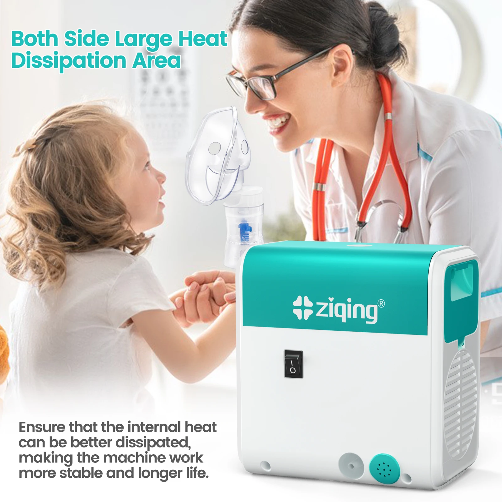 

ziqing Home Medical Inhaler Nebulizer Portable Inalador Nebulizador Atomizer Compressor Humidifier inhalator for Kids Adult