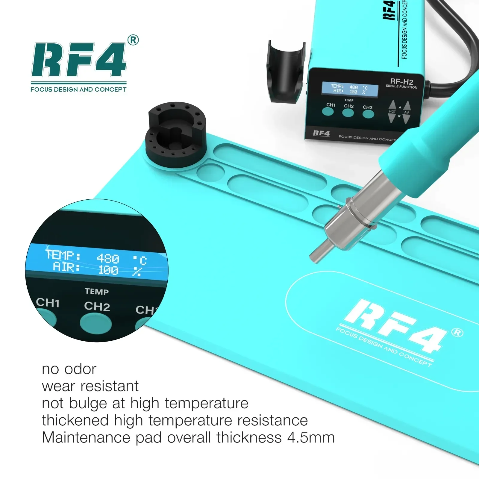 RF4 RF-PO16 PO15 универсальный силиконовый рабочий коврик с держателем для хранения