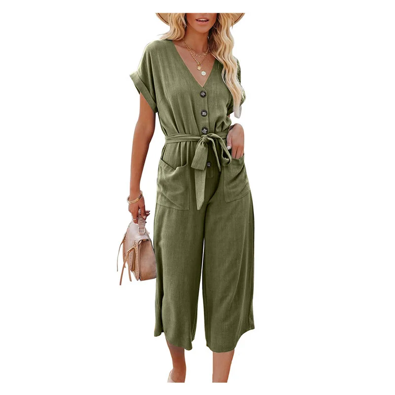 

Wide Leg Playsuit Women Romper Bottom Ropa Overalls Ladies Jumpsuit Casual Body Suit Woman Clothing Macacao Feminino Outfits