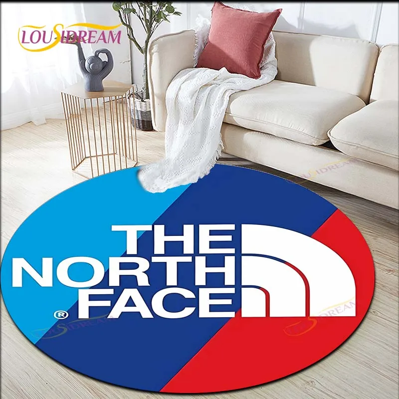 

The North Logo Area Rug,Round Carpet Rug for Living Room Bedroom Sofa Foot Pad Decor Non-slip Floor Mat Gift Sofa Decor