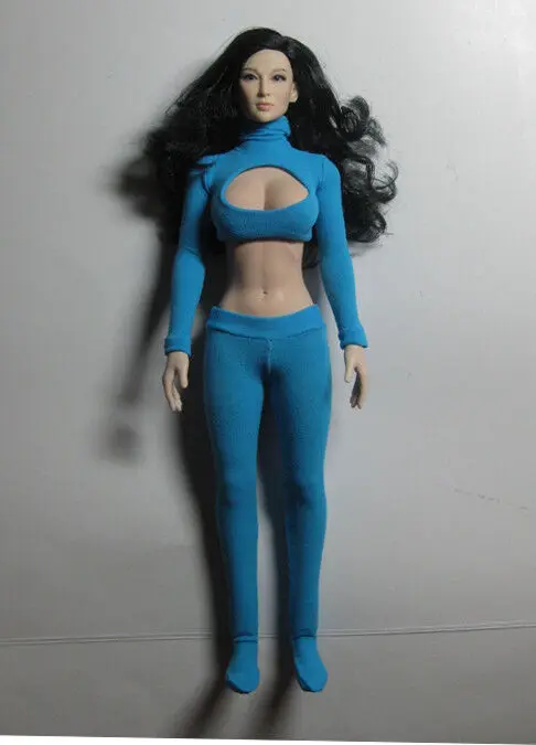 

Custom 1:6 Figure Blue Female Stretch Clothes For 12" Body Doll