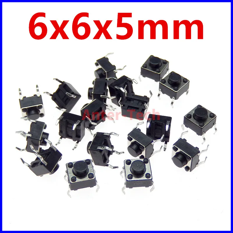 20 шт. DIP 6x6 6X6X5 6*6*5 мм кнопочный переключатель внешний сенсорный выключатель