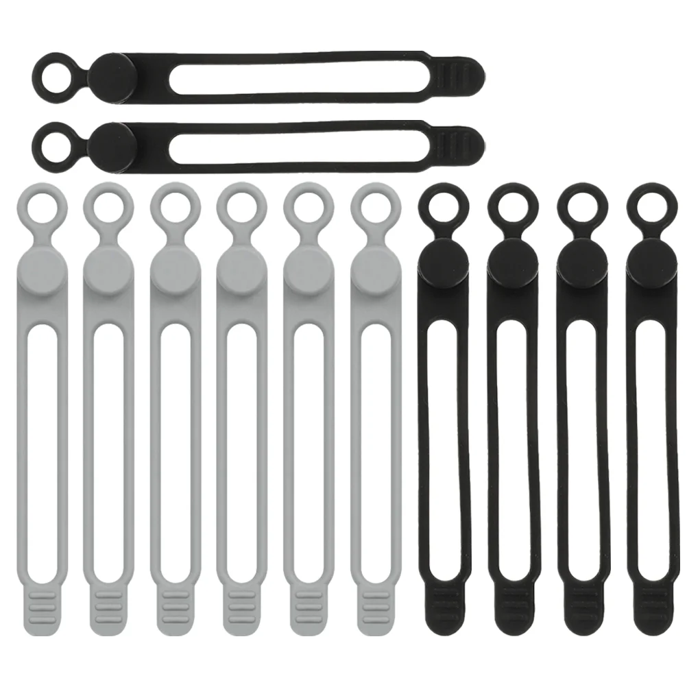 

12Pcs Cord Organizers Silicone Fastening Cable Ties Cable Straps Cable Organizers