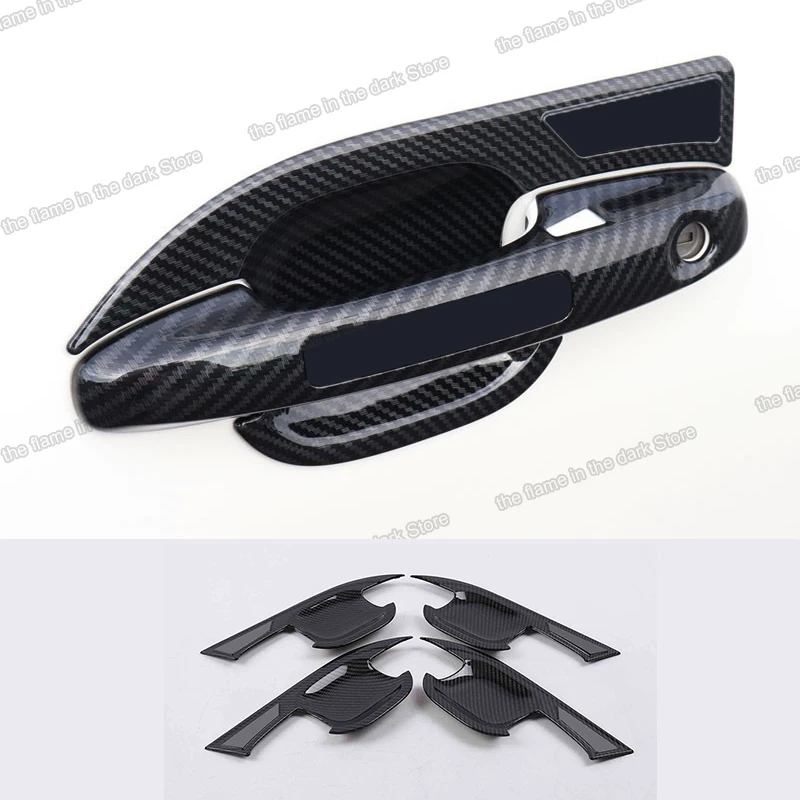 

Автомобильная дверная ручка Lsrtw2017, аксессуары для интерьера, хромированный комплект, углеродное волокно Abs для Ford Focus MK4 2019 2020 2021, автозапчаст...