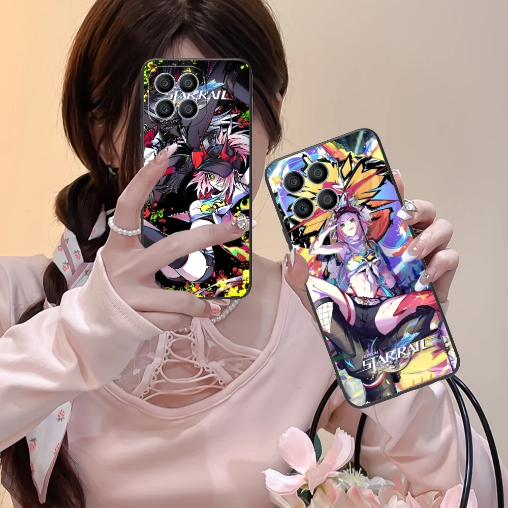 Honkai Star Rail Rappa Mobile Phone Case for Huawei Honor 90 80 70 60 50 30 20 10 9 8 7 Pro S SE Lite 5G Black Cover Shell