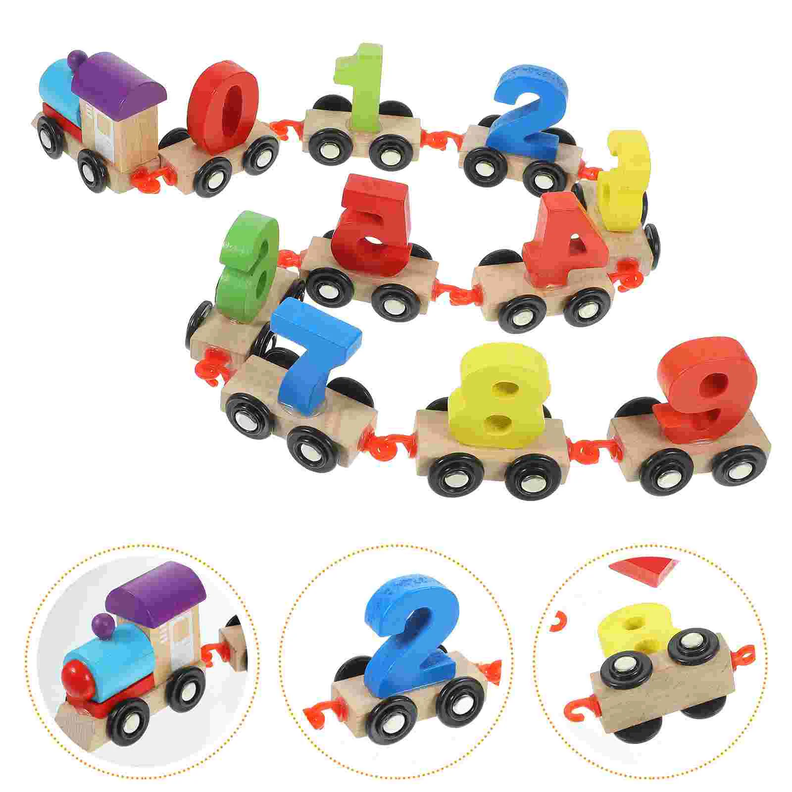

1 Набор деревянных игрушек для поезда, креативный знак с цифрами, игрушки для поезда, интересные Игрушки для раннего развития