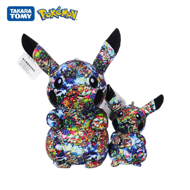 

Плюшевая подвеска «Покемон Пикачу», тканевый рисунок в стиле граффити, темная молния, подвеска для детей, игрушка для детей, 13-20 см