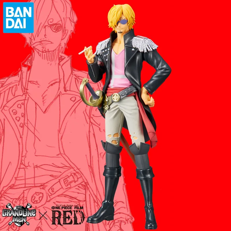 

Фигурка героя Bandai Sanji One Piece, оригинальная аниме-фигурка красного цвета DXF UTA Shanks Luffy Zoro, коллекционная декоративная модель для комнаты, игрушк...