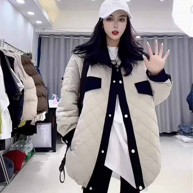 

Женские короткие куртки, зимние толстые пальто с хлопковой подкладкой, женские свободные пуховые парки, женская верхняя одежда большого ра...