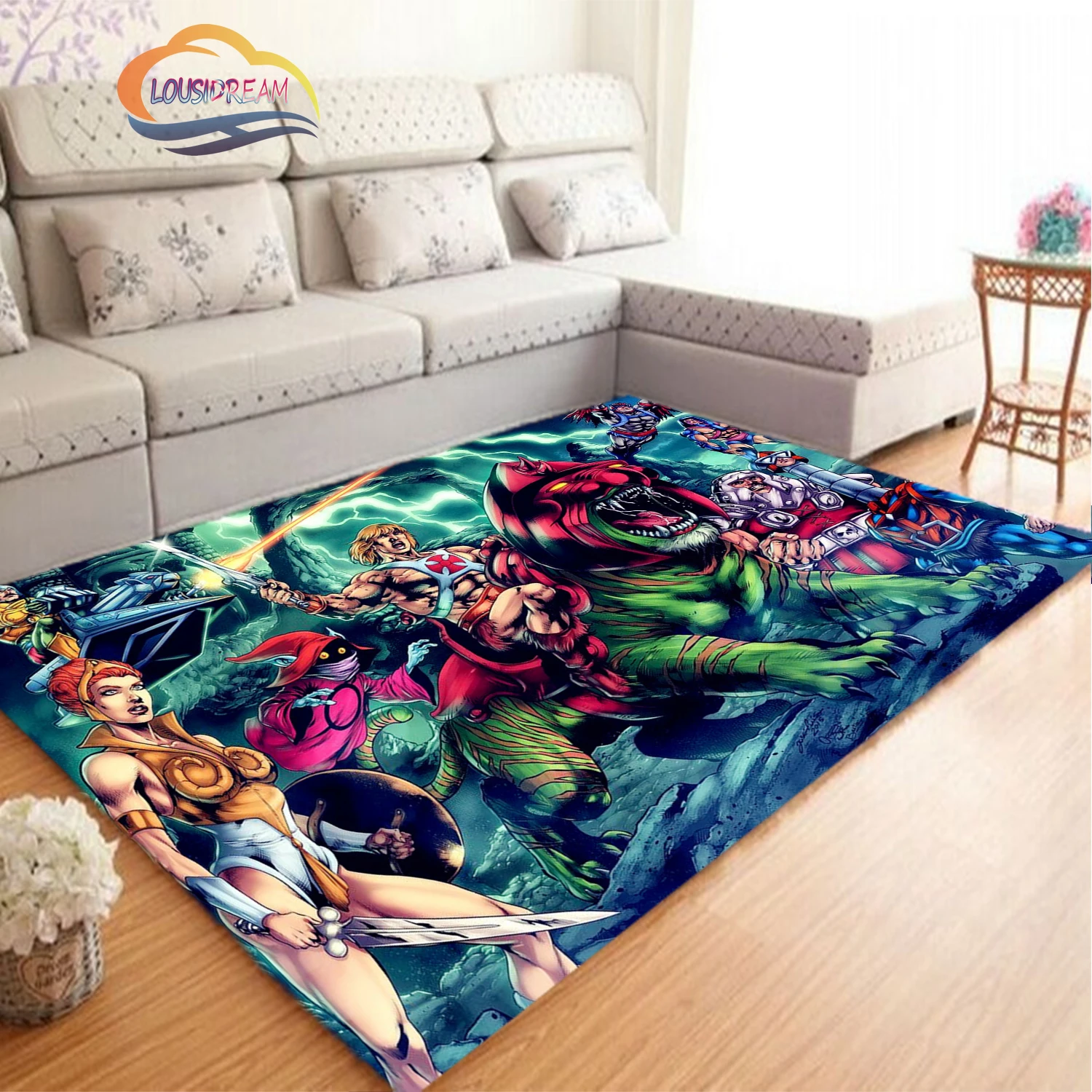 

Cartoon Masters of the Universe Carpet rug 3D Print He-Man Plush rug Non-slip Carpet Soft Play Mat Bed Area Rug Parlor Decor