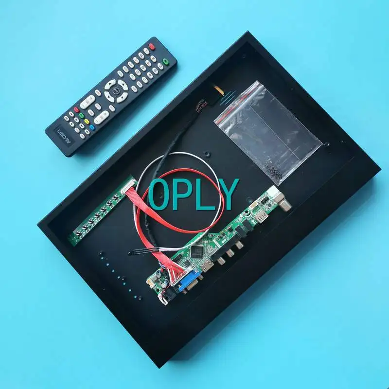 

Analog TV Controller Board+Metal Case Fit LTN140AT07 LTN140AT08 DIY Kit 1366*768 LVDS 40-Pin VGA USB RF 14" HDMI-Compatible