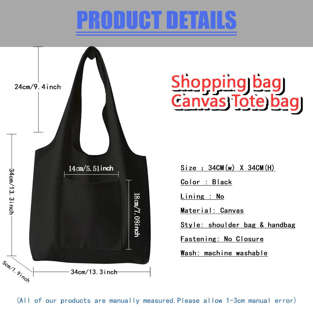 Women Shopping Bag Casual Large-capacity Pink Letters Series Student Shoulder Bag Reusable Canvas Tote Custom Bags with Logo images - 6