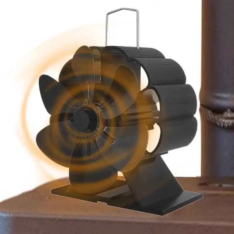 

Wood Stove Fan 5-Blades Wood Burning Stove Fan Heat Powered Quiet Wood Stove Accessories With Overheating Protection For Log