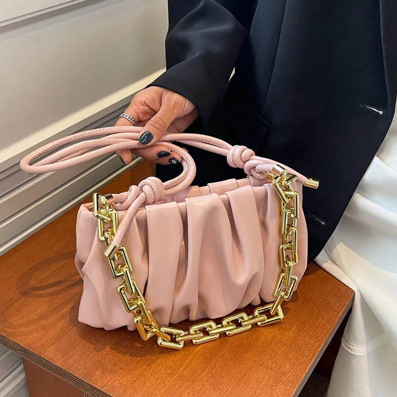 

Summer underarm bag women's 2022 new trendy high-end texture pleated cloud bag fashion all-match portable shoulder messenger bag