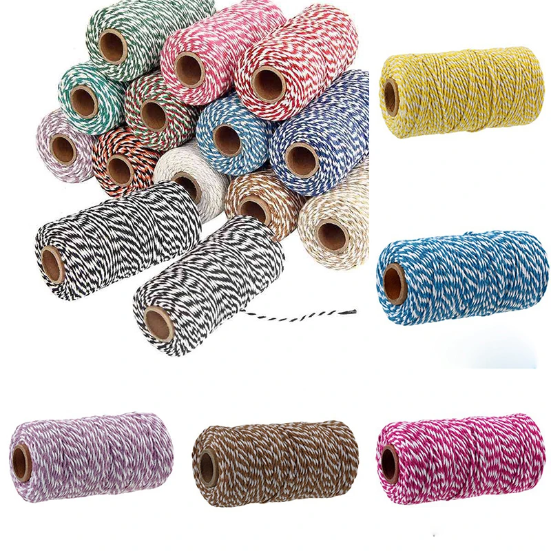

Christmas String Gift 100m Cotton Bakers Twine Wrap Tags Handmade Rope Crafts