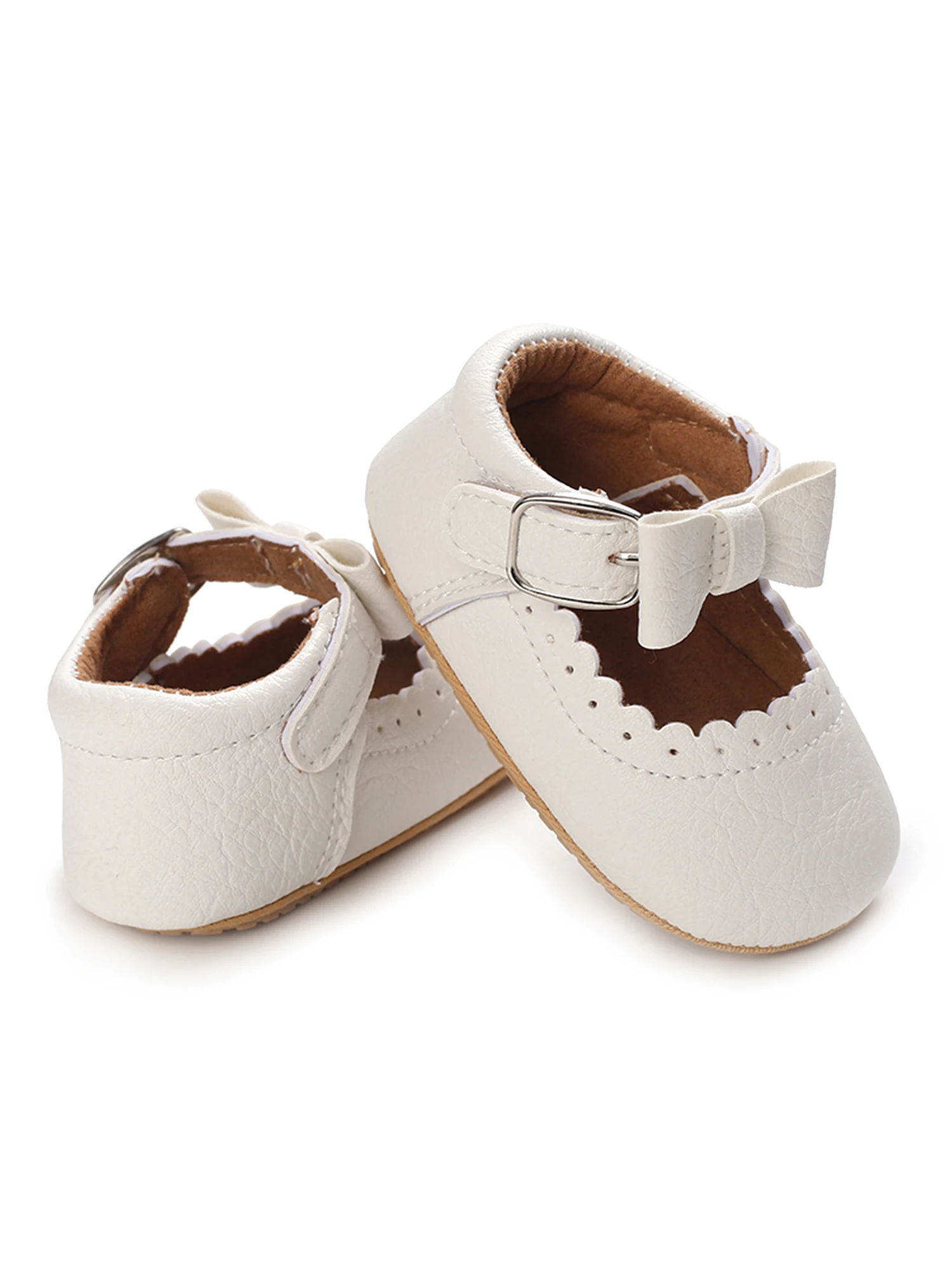 

MAHUAOYIXI Zapatos de princesa para niña con lazo de color liso estilo sencillo zapatos informales zapatos informales