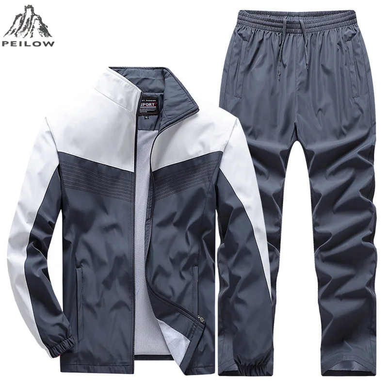 

Men Basketball Tracksuit Two Piece Set Men's Sets Sportswear Spring Autumn Jacket+Pants Casual Sports Suit Men Clothing Hip Hop