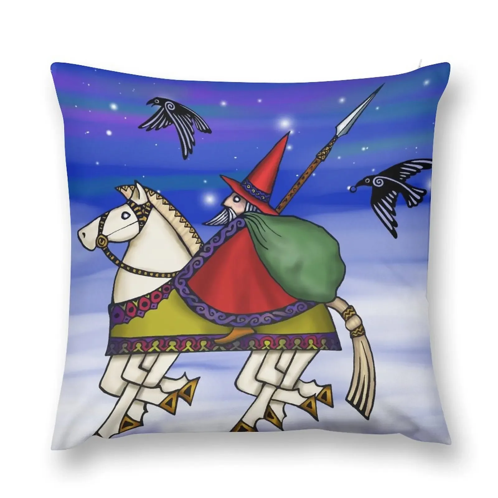 Yule Father Odin riding Sleipnir декоративная подушка для дивана комплект чехлов подушек