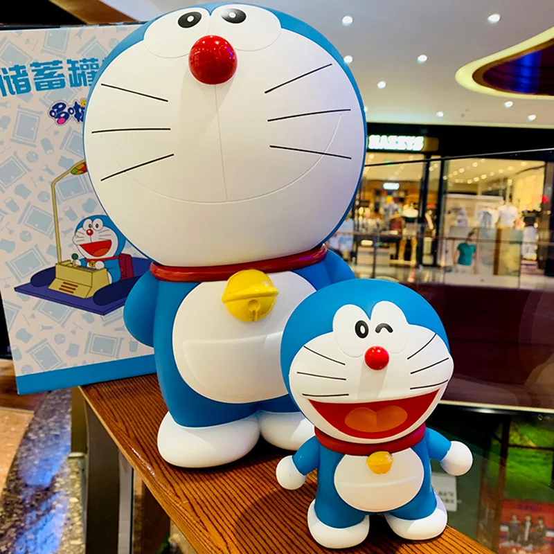 

15.5-44cm Doraemon Piggy Bank Children Adult Cute Fall Proof Money Box Jingle Cat Personalized Model Ornament Kid Christmas Gift