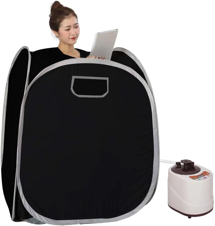 

Portable Folding Steam Sauna Cabin Generator SPA Room Tent Box Including Steamer for One People Relaxation Weight Loss Body