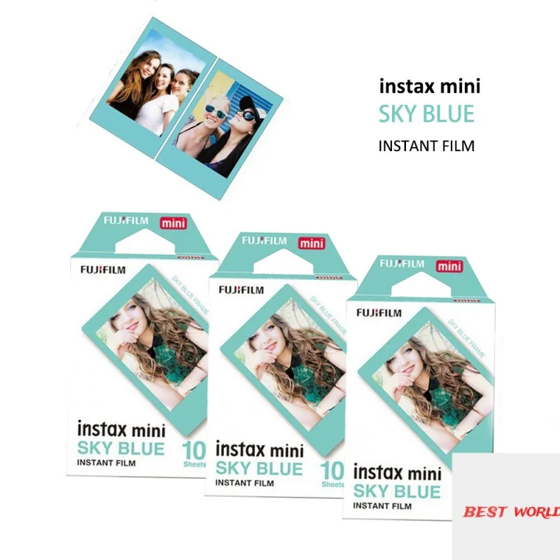 

Fujifilm Instax Mini Film Sky Blue 30 Sheets for FujiFilm Mini 7s 8 9 90 Camera Polaroid 300 50s SP-1 SP-2