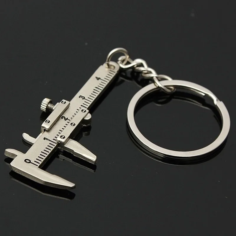 

New Fashion Car Key Mini Vernier Caliper Portable 0-40mm Keychain Measuring Gauging Tools Car Turbo Key Chain Ring Ruler Caliper