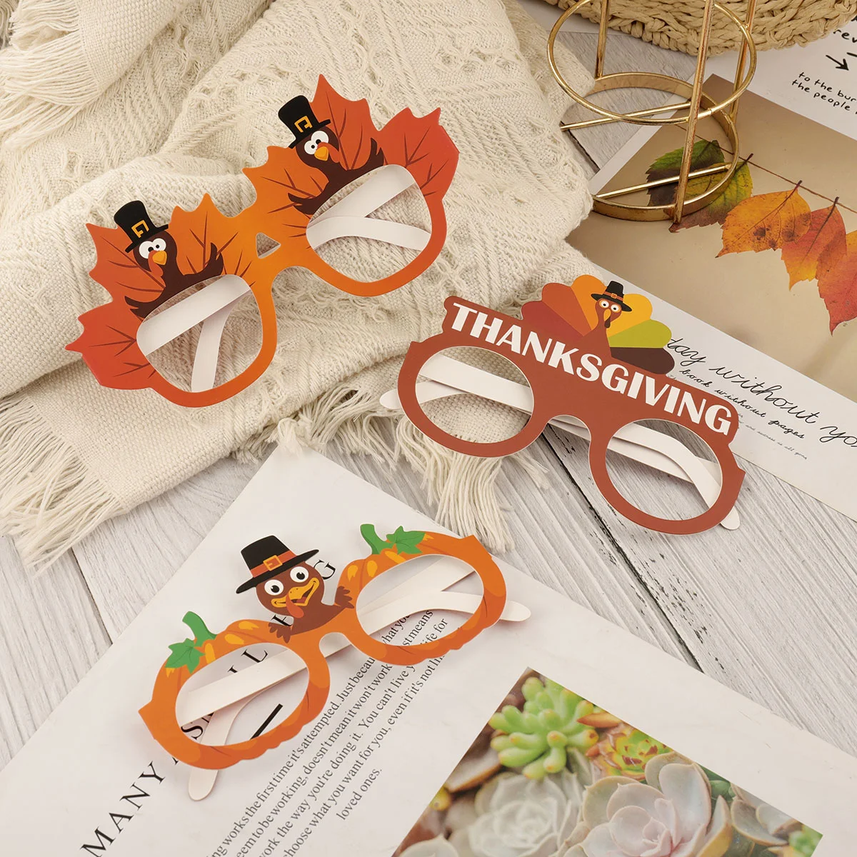 PRETYZOOM 9 шт. очки в Турции на День Благодарения креативные модные с героями