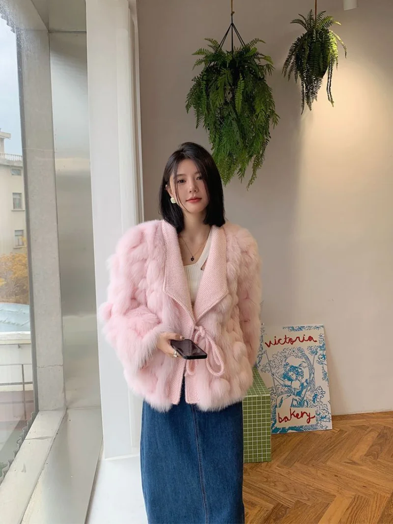 Small Crowd Design Feeling Imitation Fox Fur Coat Women's 2022 Winter New Young Fashion Cardigan Elegant Women's Coat