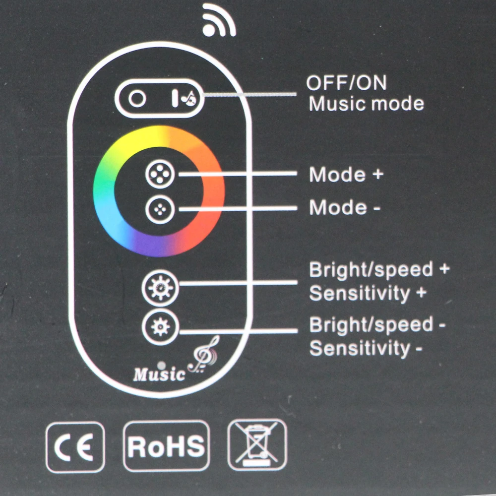 DC12V-24V 6Ax3channel 18A music RF беспроводной сенсорный RGB-контроллер Сенсорная панель RGB