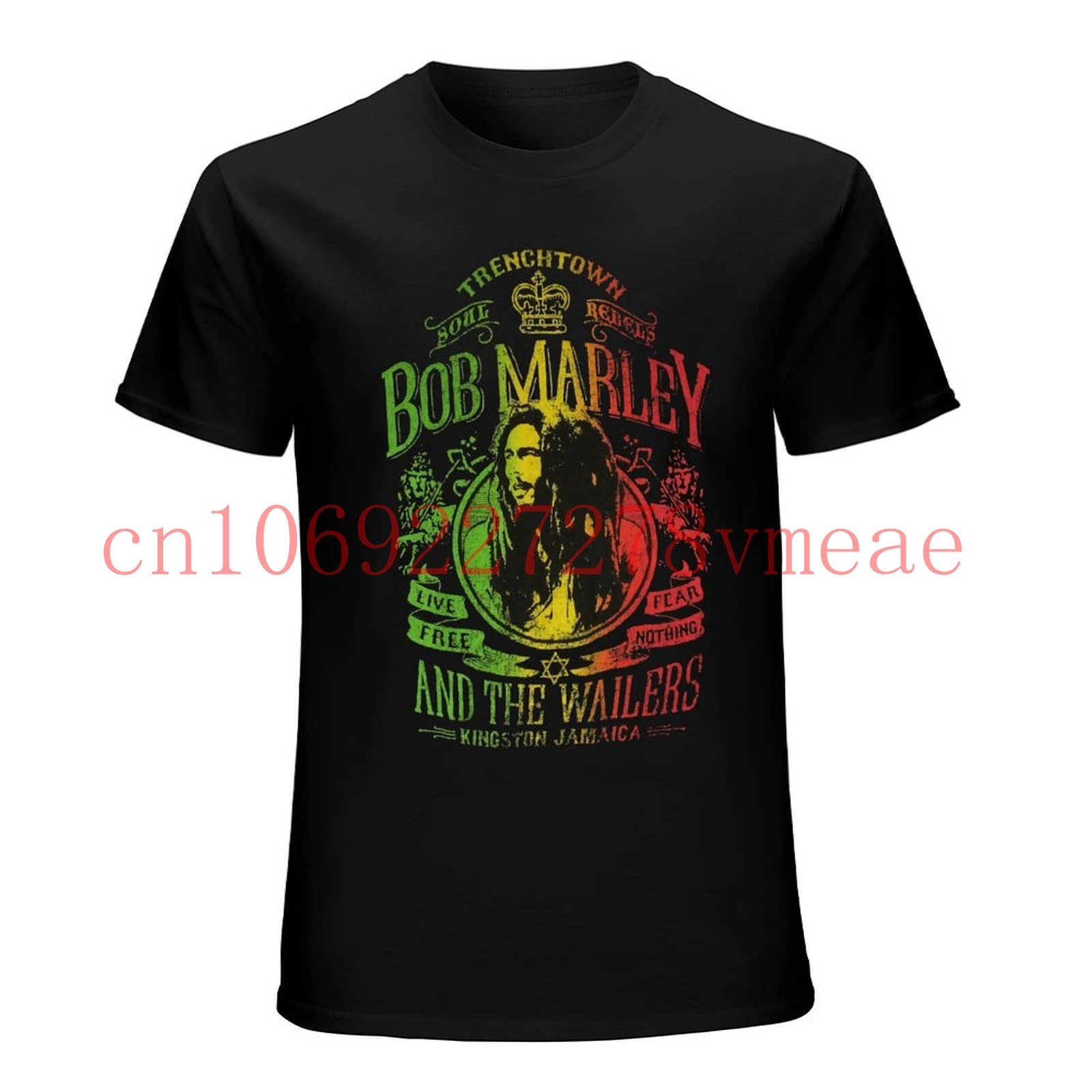 Черная футболка Bob Marley Live Free новая для взрослых в стиле регги Ямайка