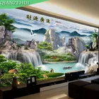 Алмазная вышивка сделай сам, Круглый Алмазный пейзаж, приветливая сосна, полные стразы, 5D алмазная живопись, вышивка крестиком, рукоделие