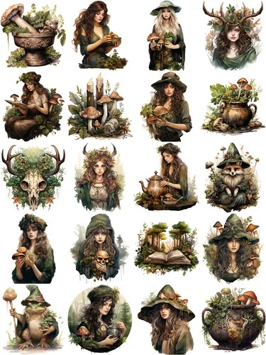 

Набор наклеек "Лесная девушка" для скрапбукинга TIAMECH
