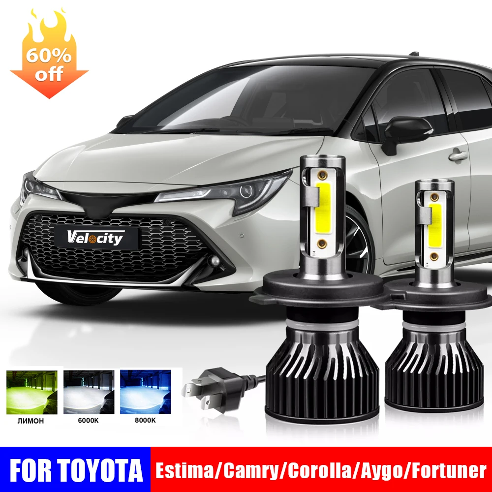 

H4 LED Car Headlight Bulb 12V Lights For Toyota Estima Camry Corolla Aygo Fortuner Avensis Atuo Fog Lamp H1 H3 H7 H11 9005 9006
