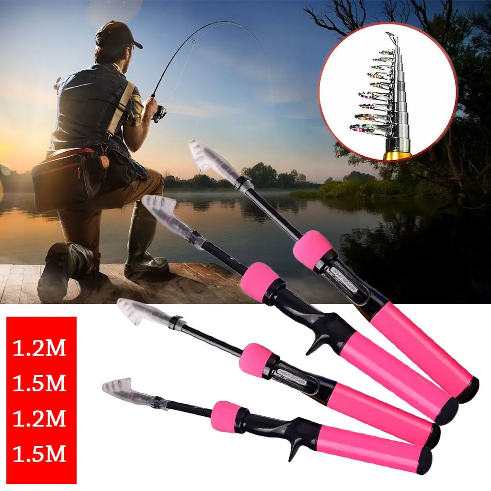 

Mini Travel Adjustable Portable Telescopic Fishing Rod Fishing Tackle Stream Hand Pole Carp Feeder