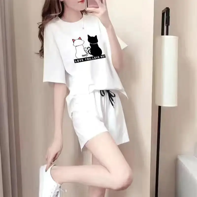 Women Sleepwear Lovely Home Suits Pyjama Short Sleeve Pajamas Set 2022 Women Pajamas Comfortable Girl Spring And Summer Pijamas