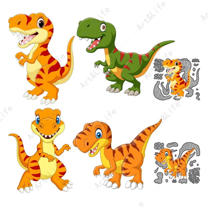 

Металлические Вырубные штампы 2023, милые динозавры, детские подарки на день рождения, трафареты для изготовления, вырезанные штампы для тиснения