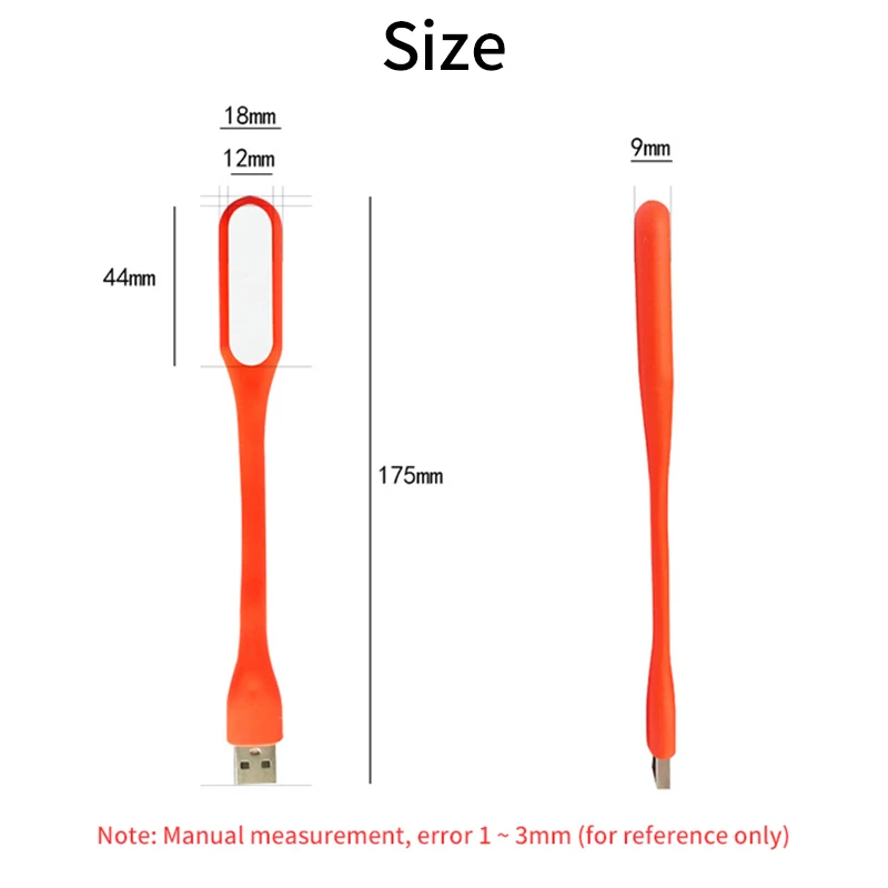 Мини USB LED-лампа для чтения книг, портативная, 5В 1,2Вт, складная, для ноутбука, ПК и банка питания.