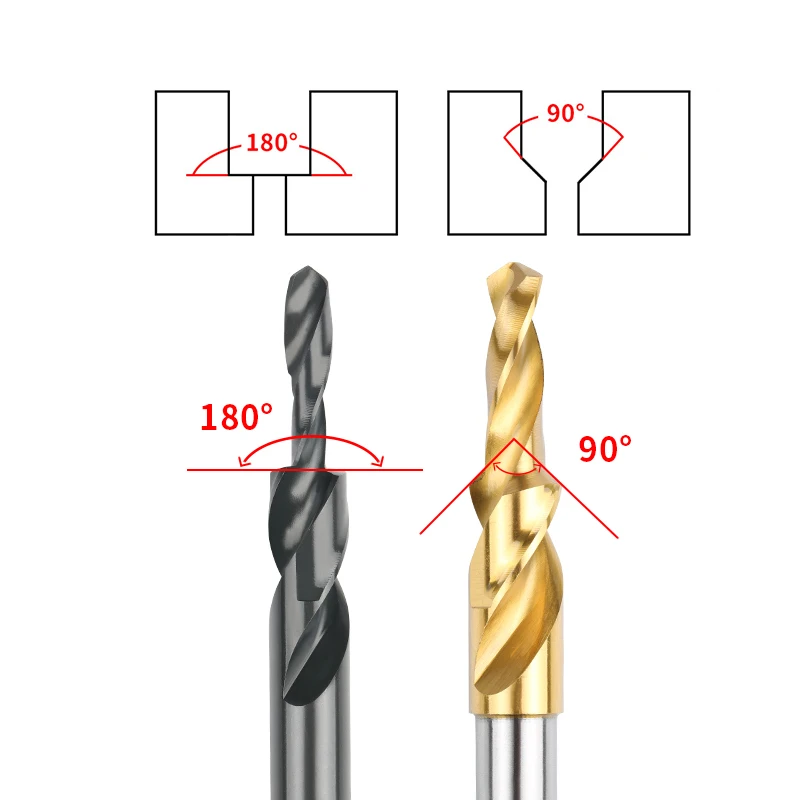 Ступенчатое сверло с зенкером двойное режущее из быстрорежущей