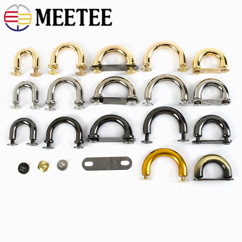 5/10/20Pcs 9-20mm Metal D Ring Buckle Arch Bridge Buckle Strap Connector Clasps Handbag Decor Hook DIY Hardware Accessories