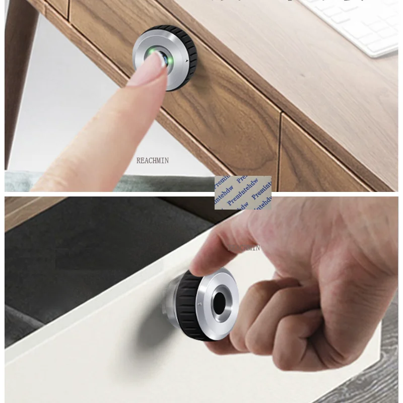 

Electronic Fingerprint Cabinet Lock Keyless Knob With USB Emergency Power Interface Cam Square Latch