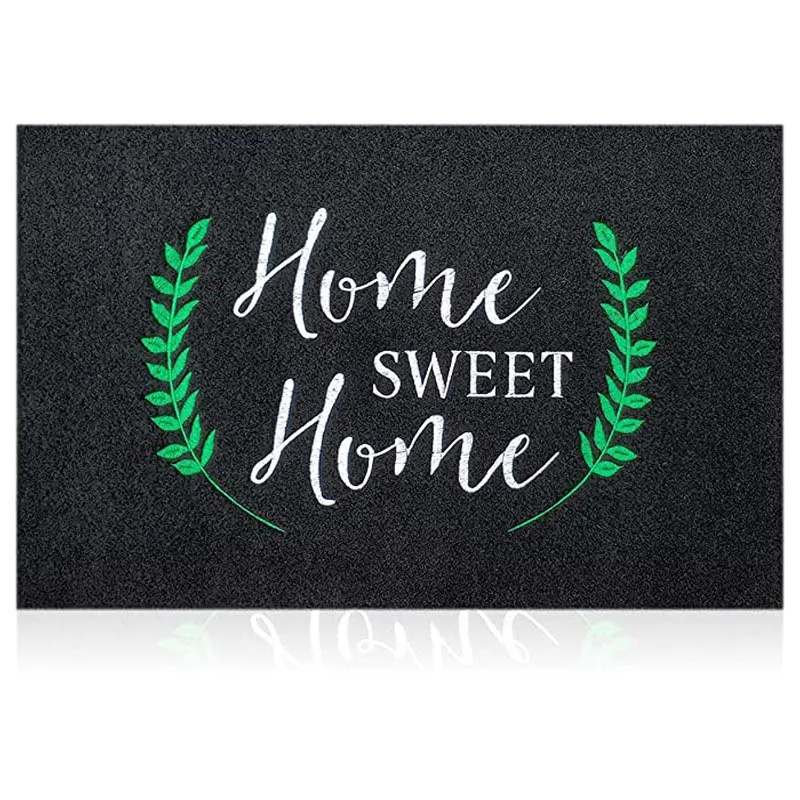 

Черные приветственные коврики для входной двери для улицы дома милый домашний коврик Нескользящая подкладка из натуральной фланели супер ...