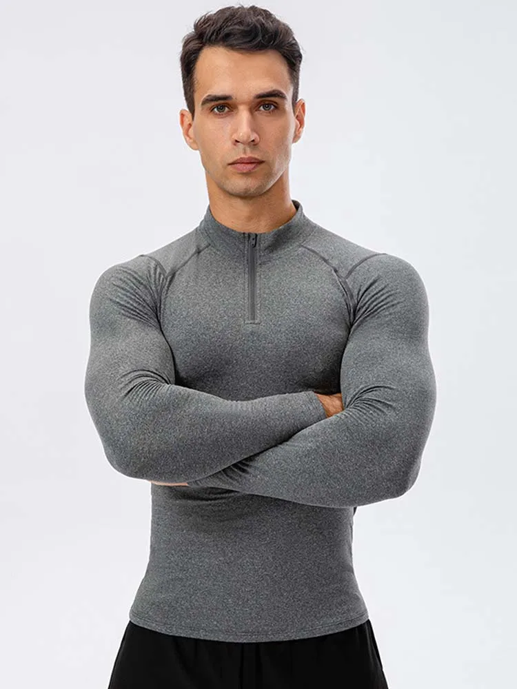 Thermal Sportwear 2022 New Fall Winter Zipper Fleece Tops Breathable Gym Running T Shirt Male Elastic Hoodie Camisa Termica