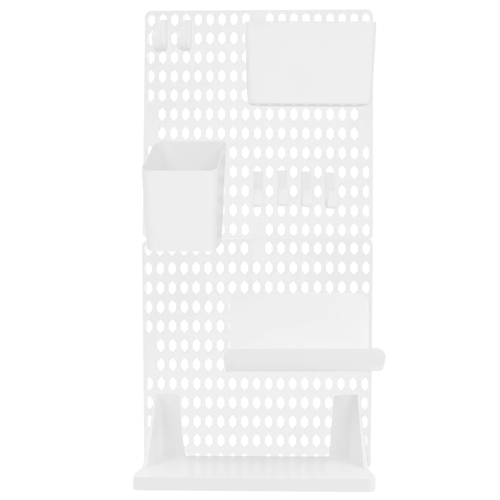 

Storage Rack Plastic Pegboard Combinations Kit Plastic Holder Wall Organizer
