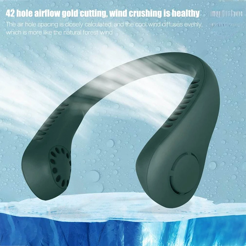 

Bladeless Mini Rechargeable Portable Cooling USB for Fan Wireless Electric Neck Neckband Mute FAN Fan Sports Ventilador