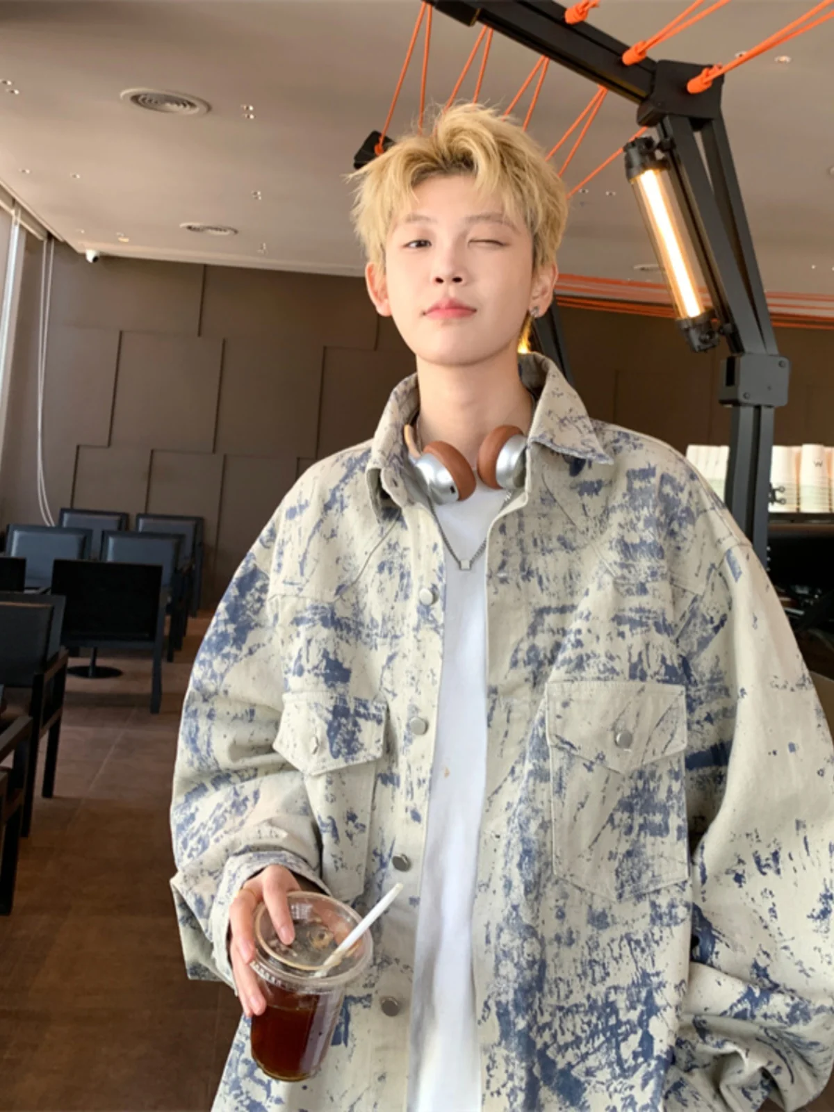 Изящное джинсовое пальто Мужская Новинка весна-осень 2024 американская