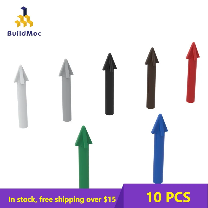 

10PCS MOC Bricks18041 Arrow Spear Javelin Harpoon For Building Blocks Parts DIY Education Construction Classic Brand Gift